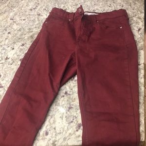 Burgundy Topshop Jeans